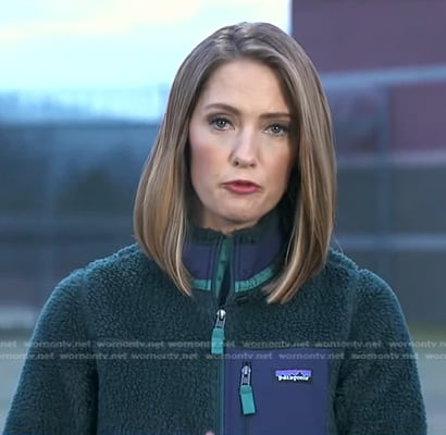 Kayna Whitworth's green fleece jacket on Good Morning America