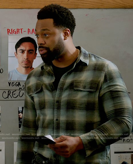 Kevin's green plaid shirt on Chicago PD