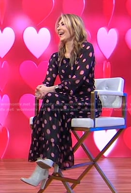 Lori's black and pink polka dot dress on Good Morning America