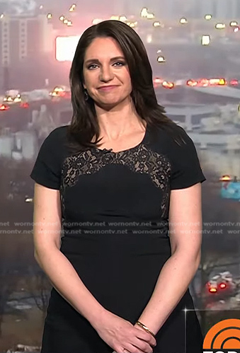 Maria's black lace inset dress on Today