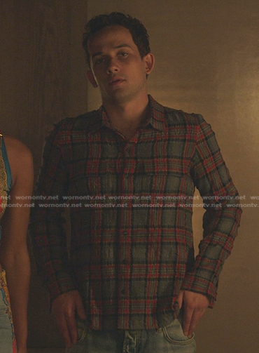 Obie's grey plaid shirt on Gossip Girl