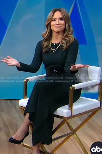 Rhiannon Ally's green jumpsuit on Good Morning America