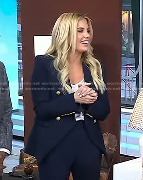 Shea McGee's navy double breasted blazer on Today