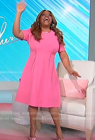 Sherri's pink flared dress on Sherri