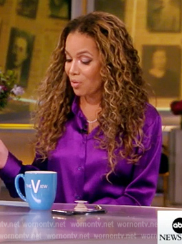 Sunny's purple satin blousje on The View