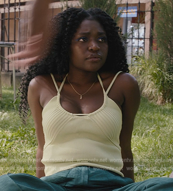 Tasha's ribbed strappy tank on National Treasure: Edge of History