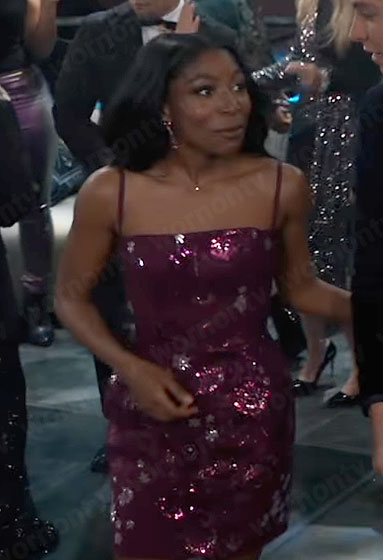 Trina's pink sequin mini dress on General Hospital