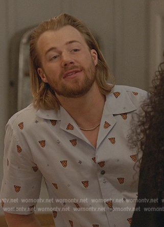 JJ's blue tiger embroidered shirt on All American