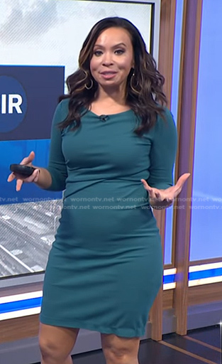 Adelle's green sheath dress on Today