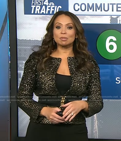 Maria's metallic dotted jacket on Today