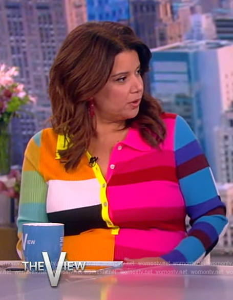 Ana's stripe ribbed dress on The View