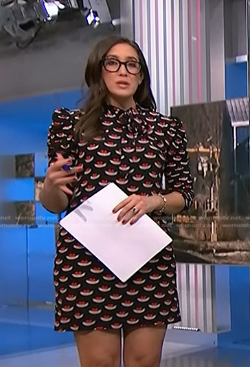 Savannah's black heart print dress on NBC News Daily