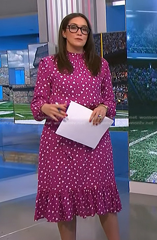 Savannah's pink heart print dress on NBC News Daily