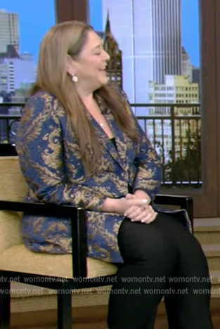 Camryn Manheim's jacquard blazer on Live with Kelly and Ryan