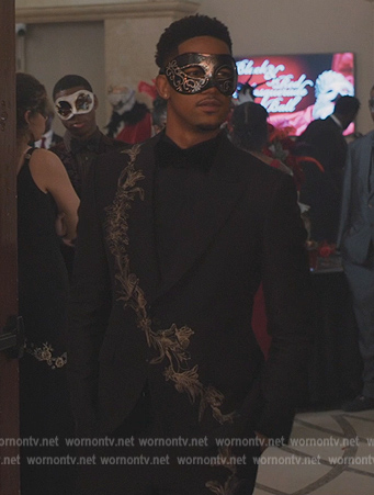 Damon's embellished blazer and pants on All American Homecoming