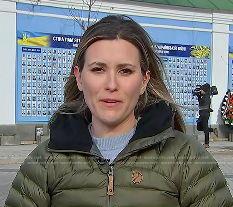 Erin McLaughlin’s green puffer jacket on Today