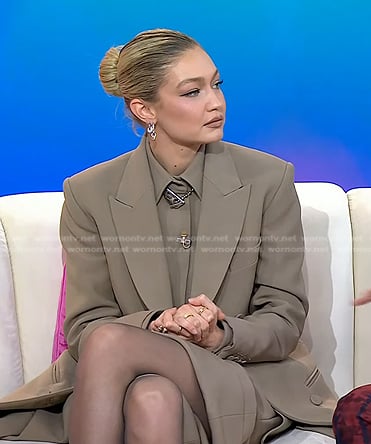 Gigi Hadid's beige blazer and shorts on Today