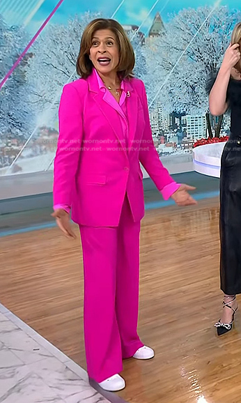 Hoda's pink shirt and blazer on Today