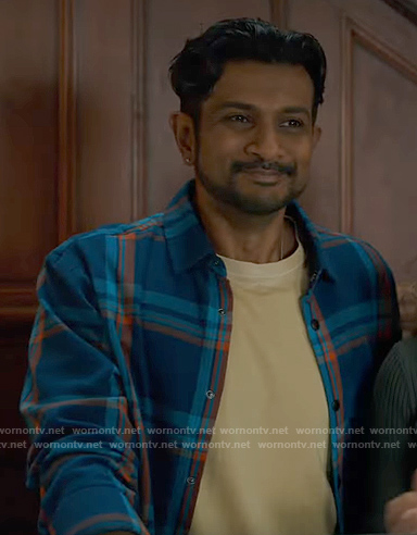 Jay's blue and orange plaid shirt on Ghosts