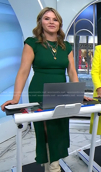 Jenna's green cap sleeve midi dress on Today