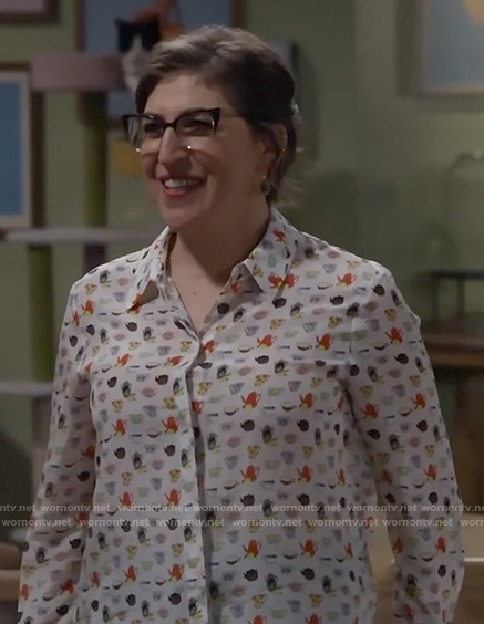 Kat's teapot print top on Call Me Kat