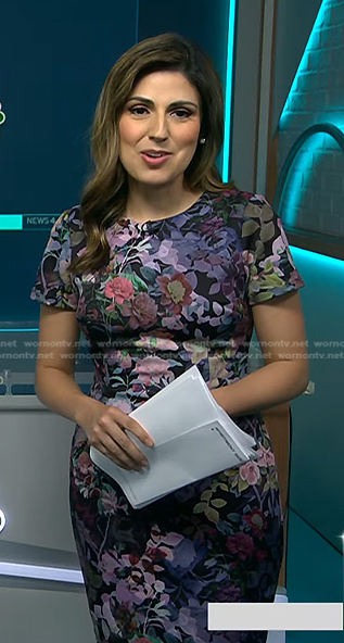 Rana Novini's floral dress on NBC News Daily