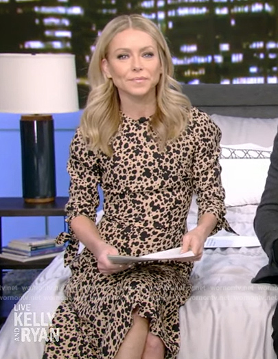 Kelly's spotted dress on Live with Kelly and Ryan
