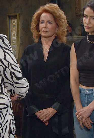 Maggie's black belted dress on Days of our Lives