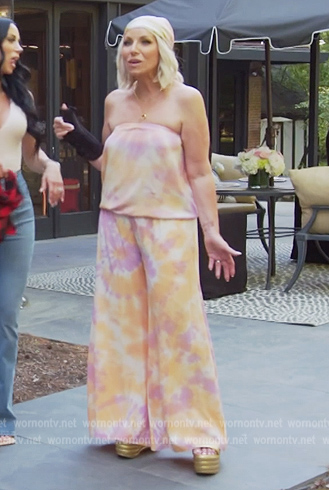 Margaret's tie dye jumpsuit on The Real Housewives of New Jersey