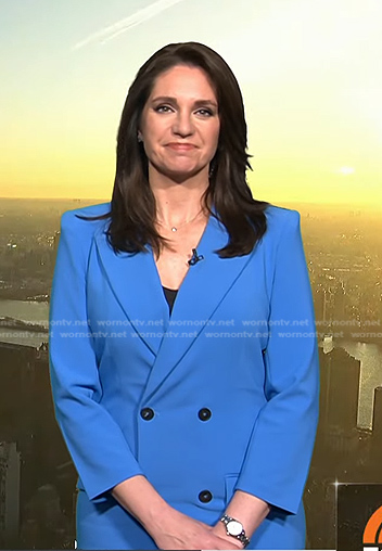 Maria's blue double breasted blazer dress on Today