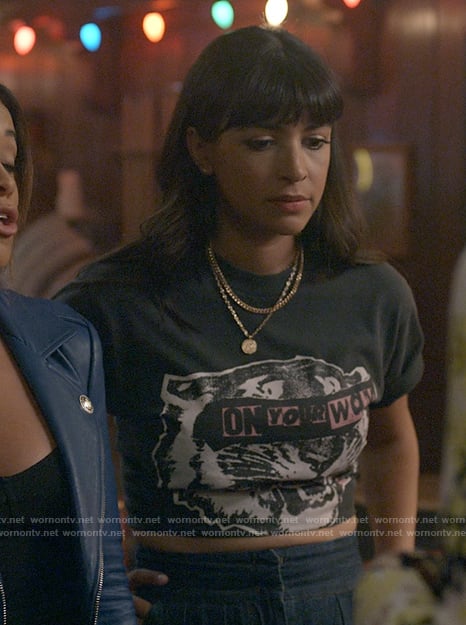 Sam's On Your Way tiger graphic tee on Not Dead Yet
