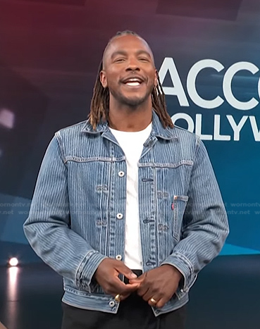 Scott's striped denim jacket on Access Hollywood