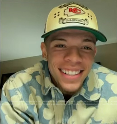 Skyy Moore's blue floral denim shirt on Today