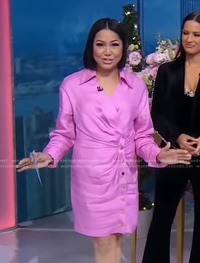 Stephanie's pink shirtdress on Good Morning America