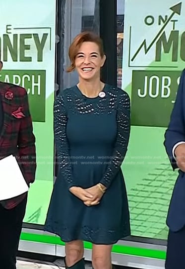 Stephanie Ruhle's green pointelle mini dress on Today