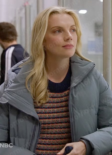 Sylvie's striped knit sweater on Chicago Fire