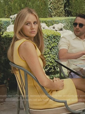 Willa's yellow tweed dress on Succession
