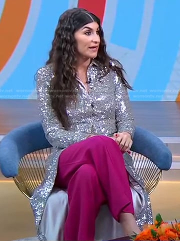 Haley Sacks's sequin shirtdress on Good Morning America