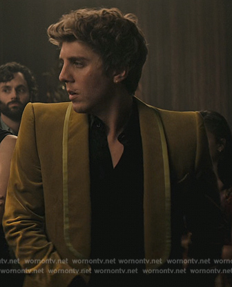 Adam's yellow velvet blazer on You