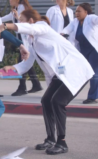 Addison's black clogs on Greys Anatomy