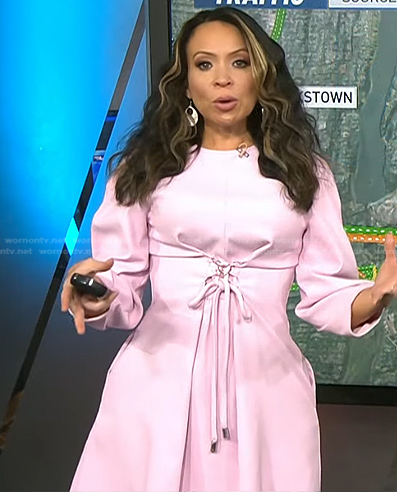 Adelle's pink corset dress on Today