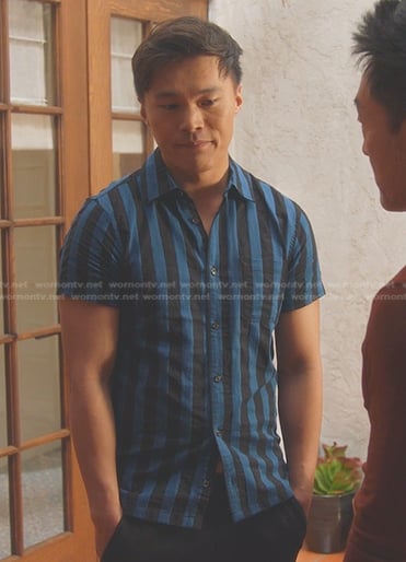 Albert's blue striped shirt on 9-1-1