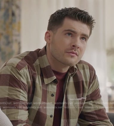 Asher's plaid shirt on All American