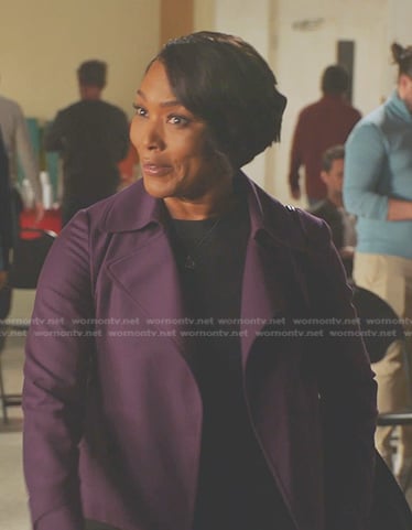 Athena's purple cropped jacket on 9-1-1