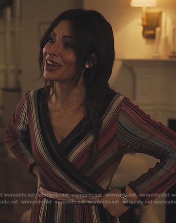 Billie's stripe wrap dress on Sex/Life