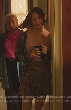 Billie's floral ruffle mini skirt on Sex/Life