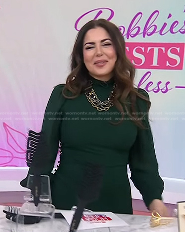 Bobbie's green side-button dress on Today