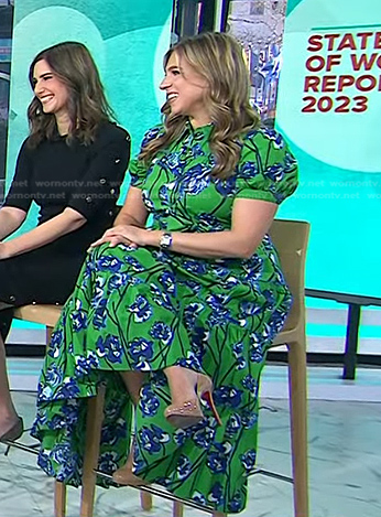 Danielle Weisberg's green floral maxi dress on Today