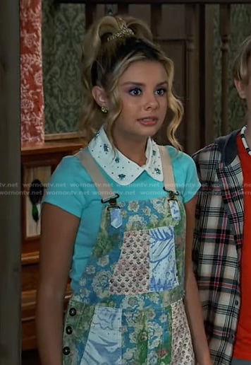 Destiny's patchwork overalls on Bunkd