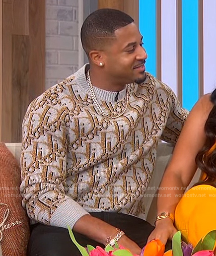 Devale Ellis's gray Dior logo sweater on Sherri